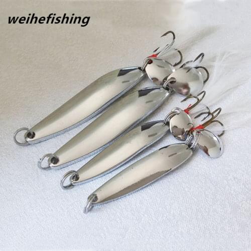 1PCS VIB Metal 5g 7g 10g 13g Spinners Spoon Lure Bait Sequins With Feather Noise Sheet Bass And Treble Hook Fishing Tackle
