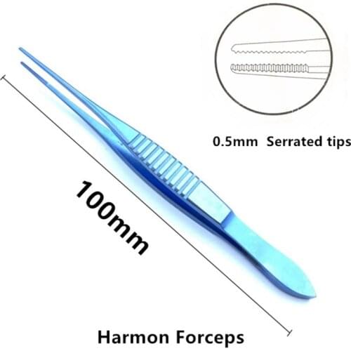 1pcs Bishop-Harmon Forceps 100mm long ophthalmic instrument double eyelid