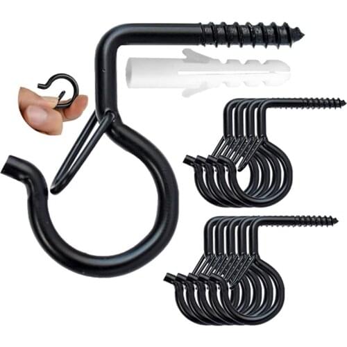 270C 12/24/36 Pcs Q-Hanger Hooks for Outdoor String Light Hanging Clip Safety Buckle