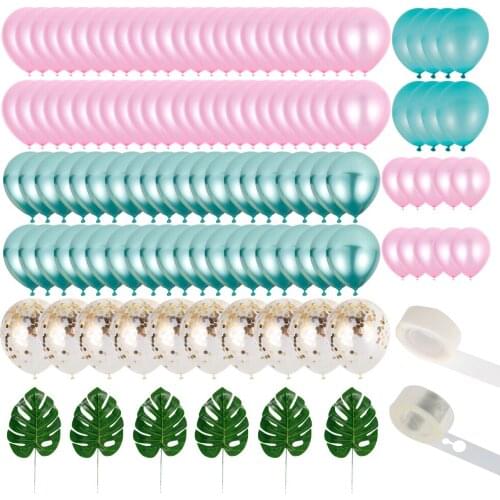 126 Pcs Green Pink Balloon Arch Garland Kit Confetti Latex Balloons Valentines Day Wedding Birthday Party Decoration Baby Shower