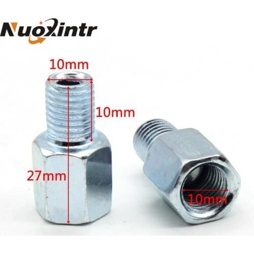 Nuoxintr 2pcs Motorcycle Rearview Mirror 10mm to 10mm Forward Reverse Adapter Bolts Screw For Honda Yamaha Suzuki Kawasaki