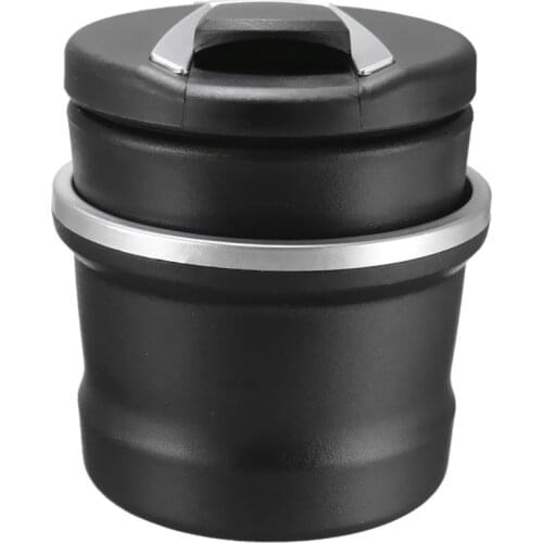 Black Car Ashtray Car Truck LED Cigarette Smoke Cigar Cendrier Cinzeiro Asbak Ash Cylinder Cup Holder For BMW Benz AMG Audi