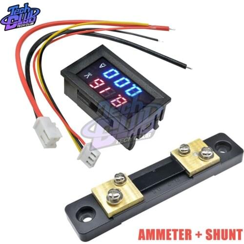 Digital Voltmeter Ammeter DC 100V 10A 50A 100A LED Display Panel Amp Volt Voltage Current Meter Tester Detector for Car