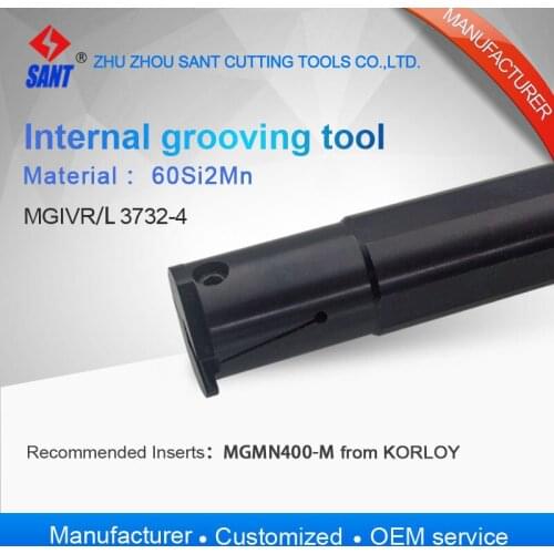 Zhuzhou sant Internal grooving and turning tool holder MGIVL3732-4/MGIVR3732-4 with insert MGMN400-M