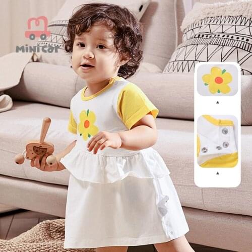 Baby Dress 2021 Summer New Girl Fashion Baby Dress Cotton Children Dress Cartoon Fruit Princess Dress Newborn