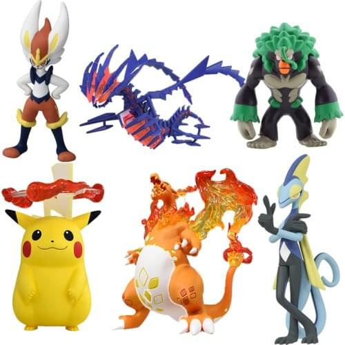 Takara TOMY Pokemon Action Figure Dolls Sword and Shield EMC Model ToyS Pikachu Rillaboom Charizard Eternatus Inteleon Kids Gift