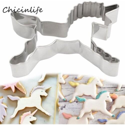 Chicinlife Unicorn Cake Cookies Cutter Mold Unicorn Party Cake Decoration Biscuit Pastry Baking Tool Accessories Birthday Favor