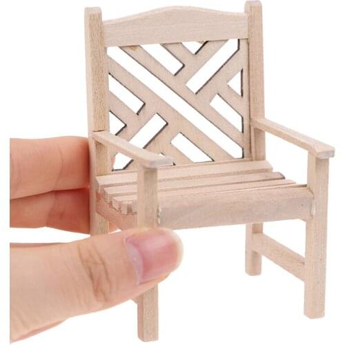 1:12 Dollhouse Simulation Small Chair DIY Furniture Model Toys for Doll House Decoration Dollhouse Miniature Accessories