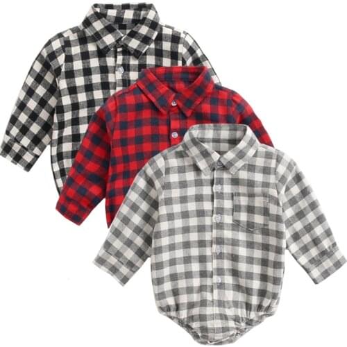 Baby Boy Gentleman Plaid Clothing Newborn Twin Clothes Bodysuit Kids Cotton Fashion Cotton New born Outfit