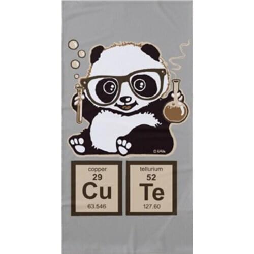 Cute Funny Panda Travel Beach Towels Children Novelty Chemistry Panda Shower Bathroom Towel Microfiber Swim Pool Camp Nerd Gifts