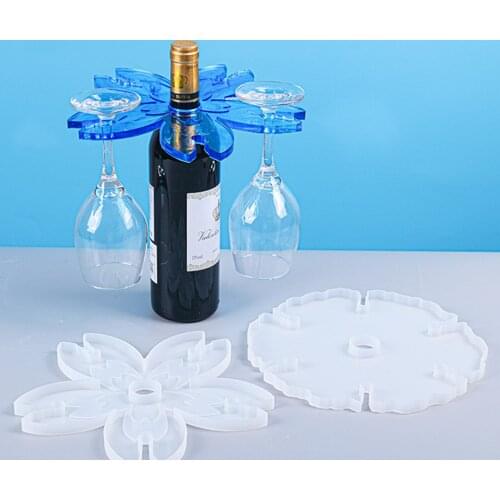 1Pcs New Irregular Desktop Red Wine Rack Silicone Molds Set Cup Pad DIY Crystal Mold For Uv resin Home Decoration Art resin Mold