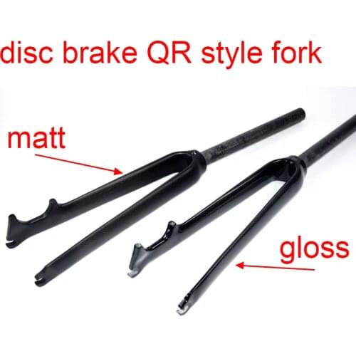 Newest 700C Road bike 3K UD 12K full carbon fibre disc brake forks Fixed Gear Track bicycle carbon front forks parts Free ship