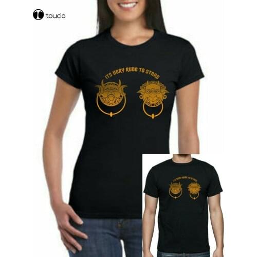 New Labyrinth Knockers ItS Very Rude To Stare. T-Shirt Unisex/Fitted. Tee Black 80S Cotton Tee Shirt