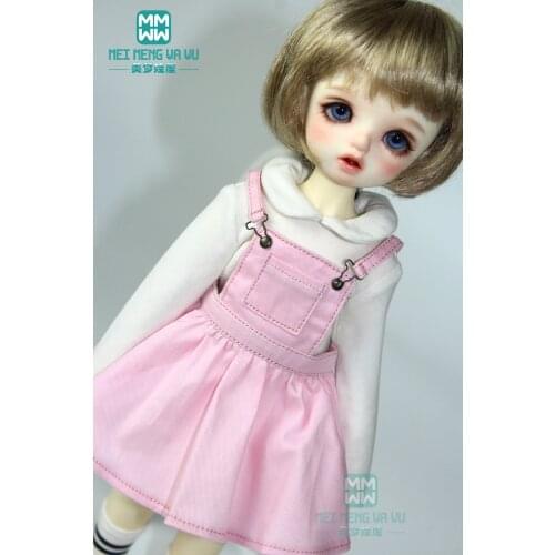 Clothes for doll fit 30cm 1/6 BJD YOSD doll fashion T-shirt, strap dress, socks