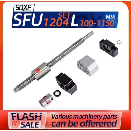One set, ball screw Straigh nuts, SFU1204,+BKBF10/EKEF10/FKFF10/+DSG12H, +XB20*25 coupling, factory direct sales