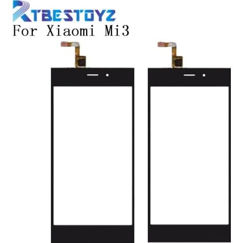 RTBESTOYZ Front Glass For Xiaomi Mi3 M3 Mi 3 Mobile Touch Glass Digitizer Panel Lens Sensor