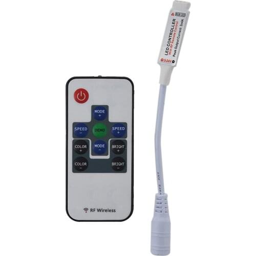 Controller RF Remote & Dimmer for RGB LED Strip DC 5-24V