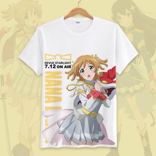 Revue Starlight Anime T Shirt Women Men Fashion Cartoon Print T-Shirt Cotton Short Sleeve T Shirts Tops Tee Tshirt
