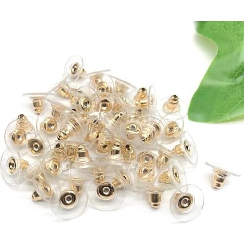100pcs/lot Rubber Earring Backs Stopper Earnuts Stud Earring Back Supplies For Jewelry DIY Jewelry Findings Making Accessories