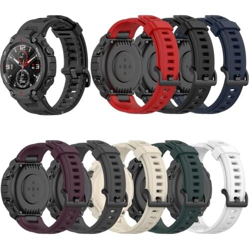 Replacement Silicone Strap For Huami Amazfit T-Rex Watchbands Fashion Sports Breathable Adjustable Wrist Band For Amazfit T-Rex