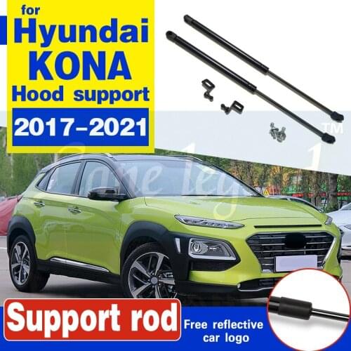 Car Styling 2PCS Hood Cover Hydraulic Rod Strut Rod Telescopic Rod Engine Cover Support for Hyundai Kona 2017-2019