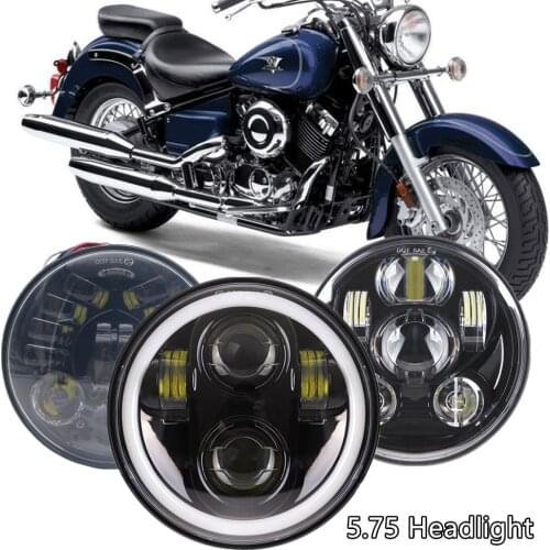 DOT 5-3/4" 5.75 LED Headlight for Yamaha V-Star XVS 650 950 For Motorcycle Bobber Cafe Racer 40W 45W 65W 80W Headlights