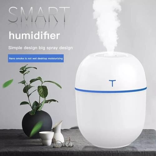 220mL Mist Humidifier Diffuser LED Colorful Quiet Car Humidifier Essential Oil Diffuser USB Powered Home Humidifier
