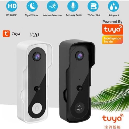 2MP 1080P WiFi Visual Doorbell Support Tuya APP Call Intercom Door Bell Infrared Night Vision Security Monitoring