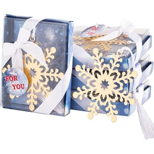 Beautiful Metal Snowflake Bookmarks Cute Creative Activities Business Christmas Birthday Gifts School Office Stationery Supplies