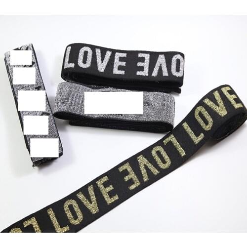 Jacquard weave Elastic Bands 38MM Elastic Ribbon Clothing Bags Trousers Elastic Rubber DIY Sewing Accessories rubber band