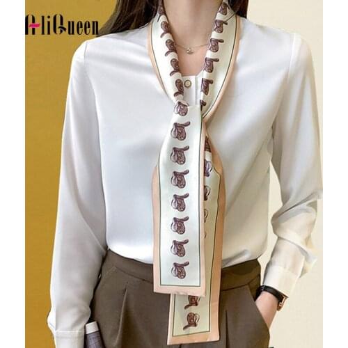 Korean Fashion Women Vintage Casual Print Bow Neck Chffion Blouses Elegant Ladies Shirt Female Casual Tops Blouse Plus Size 2XL