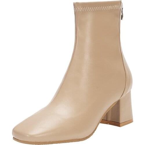 2021 Early Autumn New Fashion Street Style Womens Boots Pointed Toe High Heel Modern Boots with Platform Anti-Odor for Daily