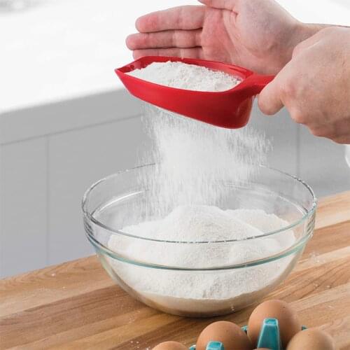 1 Cup Plastic And Metal Flour Sifter Small Fine Mesh Sieve Best Homemade Baking Sifter Flour Sieve Pastry Baker Tools 080