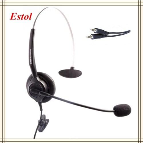 Aiteou A100 3.5 mm dual plugs computer connecting headset foam ear pad telephone,call center earphone training center headphone