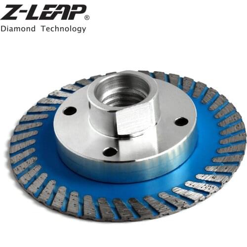 Z-LEAP 75mm Diamond Mini Turbo Cutting Blade With Removable Flange M14 5/8-11 Diamond Carving Disc Saw Blade For Stone Granite
