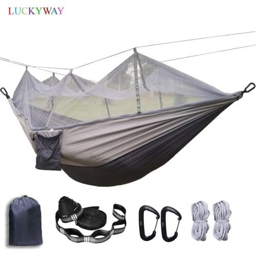 Portable Mosquito net Hammock Double-person Folded Into The Pouch Mosquito Net Hammock Hanging Bed For Travel Kits Camping