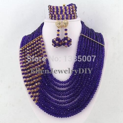 Beautiful Fashion Wedding Party: Crystal Necklace Earring Bracelet Set WS4070