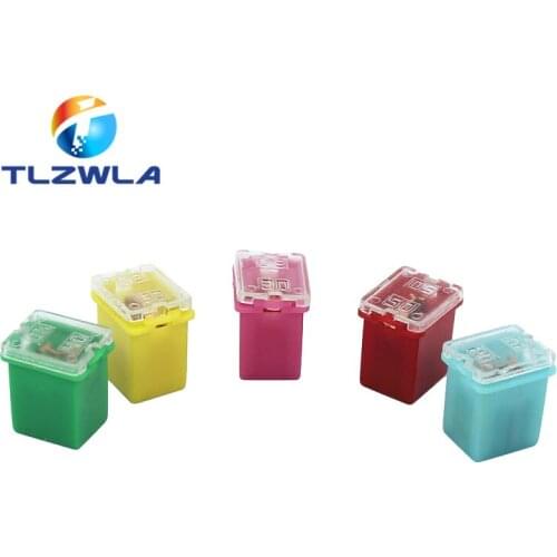 100PCS PEC LPJ 20A 30A 40A 50A 60A Insurance Auto Square Fuse Tube Waterproof Fuse Box for Nissan Honda Toyota,socket optional