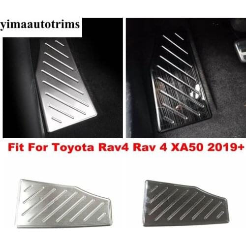 Left Foot Rest Footrest Pedal Non-slip Panel Protection Kit Accessories Cover Trim Fit For TOYOTA RAV4 RAV 4 XA50 2019 2020 2021