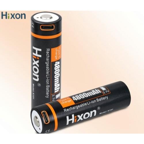 Hixon Super-Large-Capacity 3.7V USB 217000 5000mAh Li-Ion Battery For Flashlight+ Type-C Charging&Switching Line