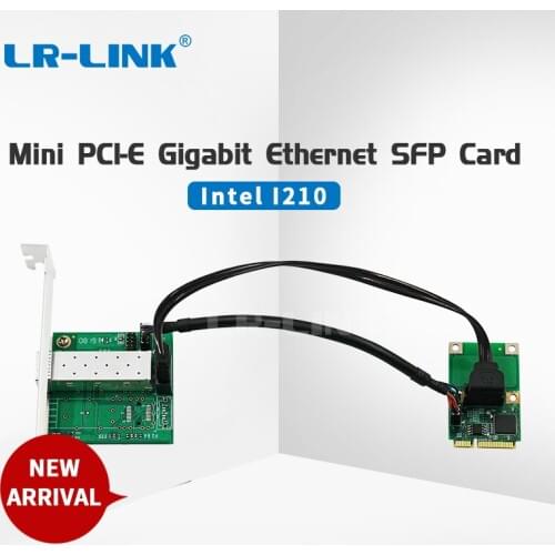 LREC2204PF-SFP mini pci-e lan card intel I210 1000Mbps fiber optical ethernet network adapter