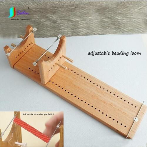 Small Size Home Make Bracelets,Necklaces Knitting Tool Machine Wooden Efficient Adjustable Beading Loom A0313L