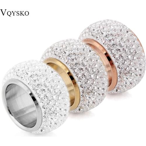 Wholesale shining full rhinestone finger rings for woman luxurious paragraph Crystal Jewelry Ring gold-color