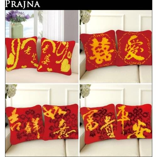 Prajna Knoopkussen Dieren Latch Hook Cushion Latch Hook Pillow Embroidery Cushion Foamiran For Needlework Diy Kussen Knooppakket