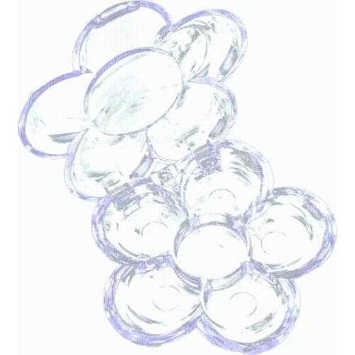 6Grids Plum Blossom Flower Shape Empty Eyeshadow Case Transparent Plastic DIY Lipstick Powder Box Container Cosmetic Packing To