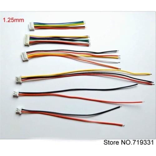 10 Sets 1.25mm Male & Female PCB Connector JST 2 Pin Single Head Plug With 50mm Electronic Wire Connectors