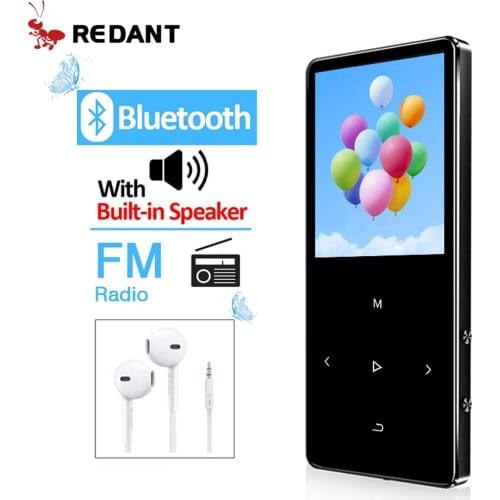 REDANT Mini MP3 With Bluetooth hifi lossless mini music player with fm radio speaker headphone sport MP 3 portable metal walkman
