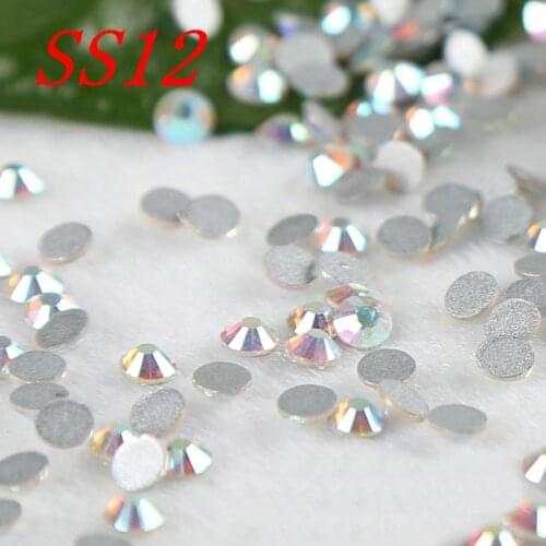 SS12 1440pcs crystal AB hight quality rhinestones for nails strass flatback non hotfix stones moile beauty