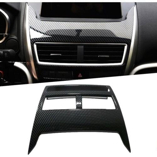 Car Dashboard Navigation Panel Decoration Trim Frame Cover for Mitsubishi Eclipse Cross 2017-2018 Carbon Fiber Color