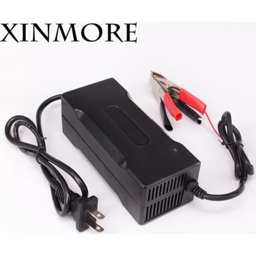 XINMORE 12.6V 8A 7A 6A Lithium Battery Charger For 12V Ebike E-bike Li-Ion Lipo Li Ion Battery Pack Cooling